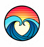 Wavemakers Company Logo Heart-shape waves